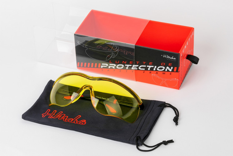 Gafas de protección con ajustable varillas & estuche