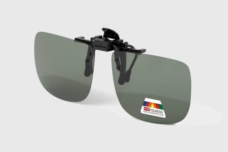 Clip-On Abatible Polarizados - Gris-verde PM