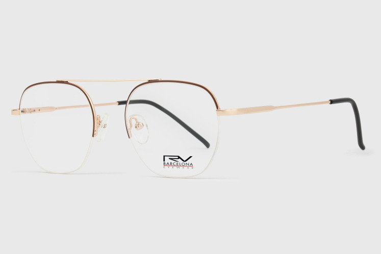 Unisex Metal Half Rim