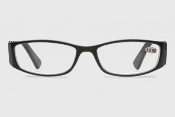Reading injected metal temples woman