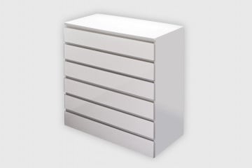 Meuble bas blanc laqué 82...
