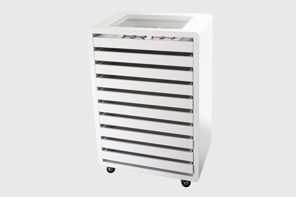 White Low Furniture "66,5 cm" (with Option try for 180 frames )
