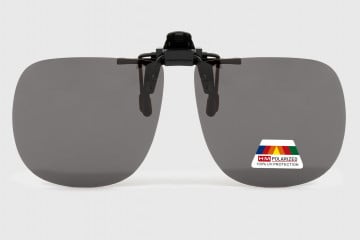 Polarized Clip on Flip Up Sunglasses - Grey BM