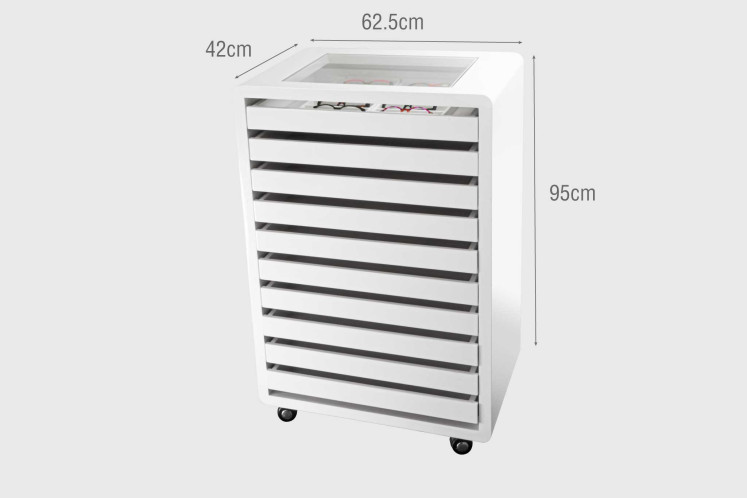 White Low Furniture "66,5 cm" (with Option try for 180 frames )