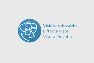 Visiere Protection Relevable + 9 recharges