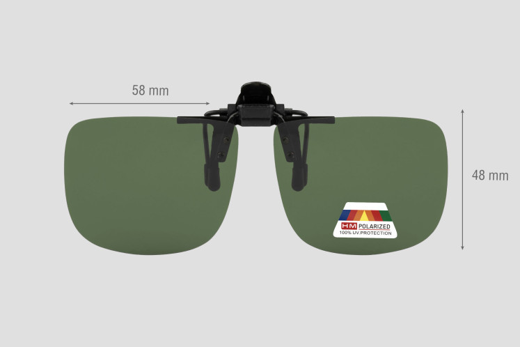 Clip-On Abatible Polarizados - Gris-verde PM