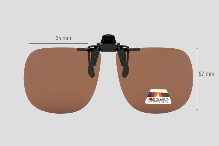 Clip-On Abatible Polarizados - Marron GM