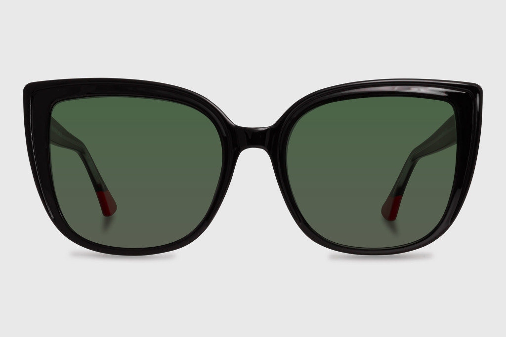 Sunglasses injected woman