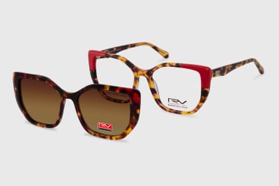 acetate woman flex + polarized clip-on