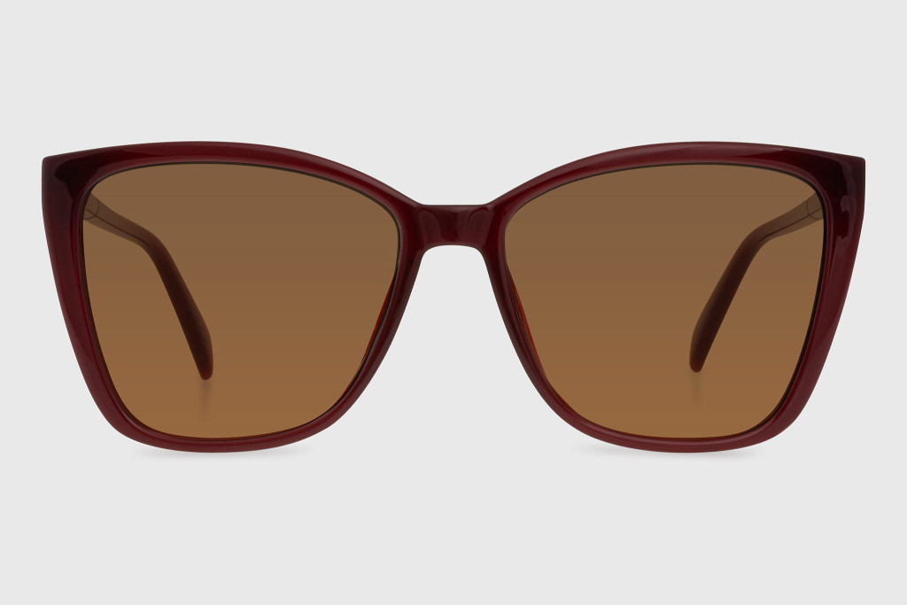 Sunglasses injected woman