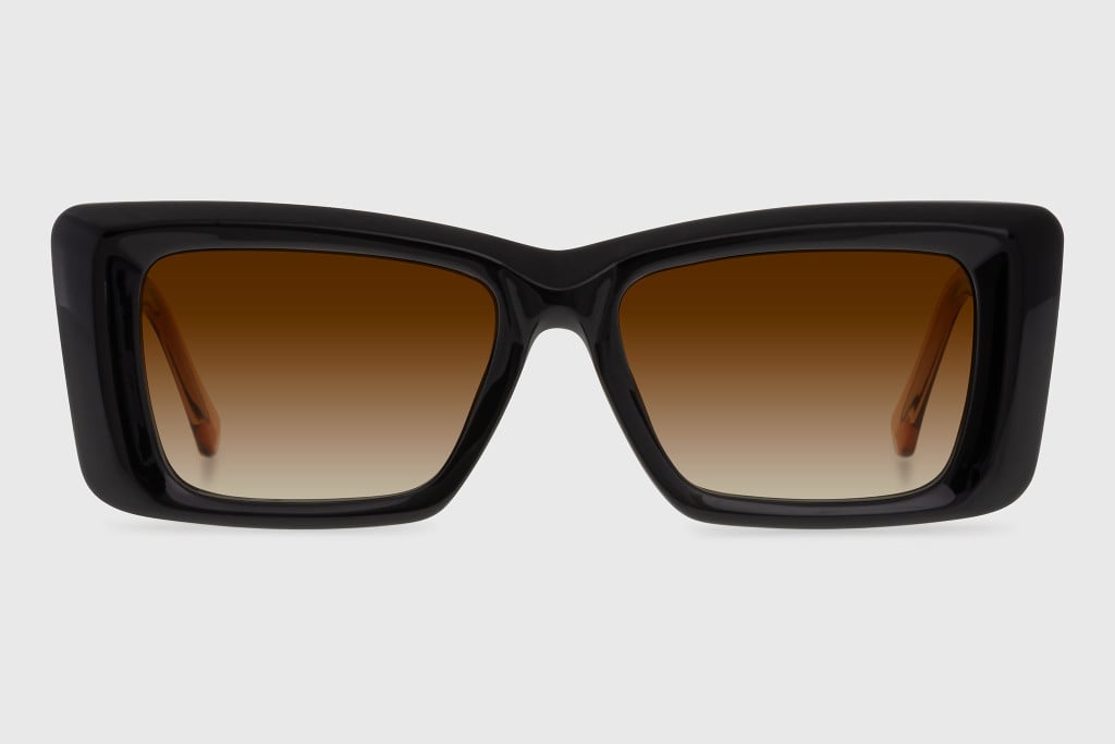 Sunglasses injected woman