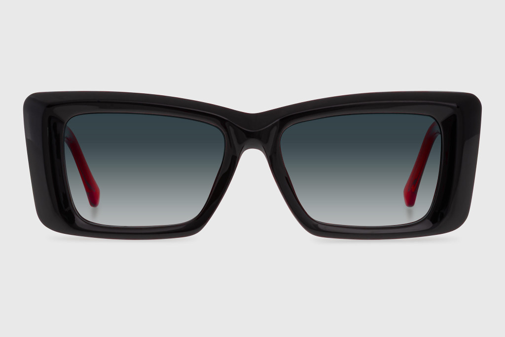 Sunglasses injected woman