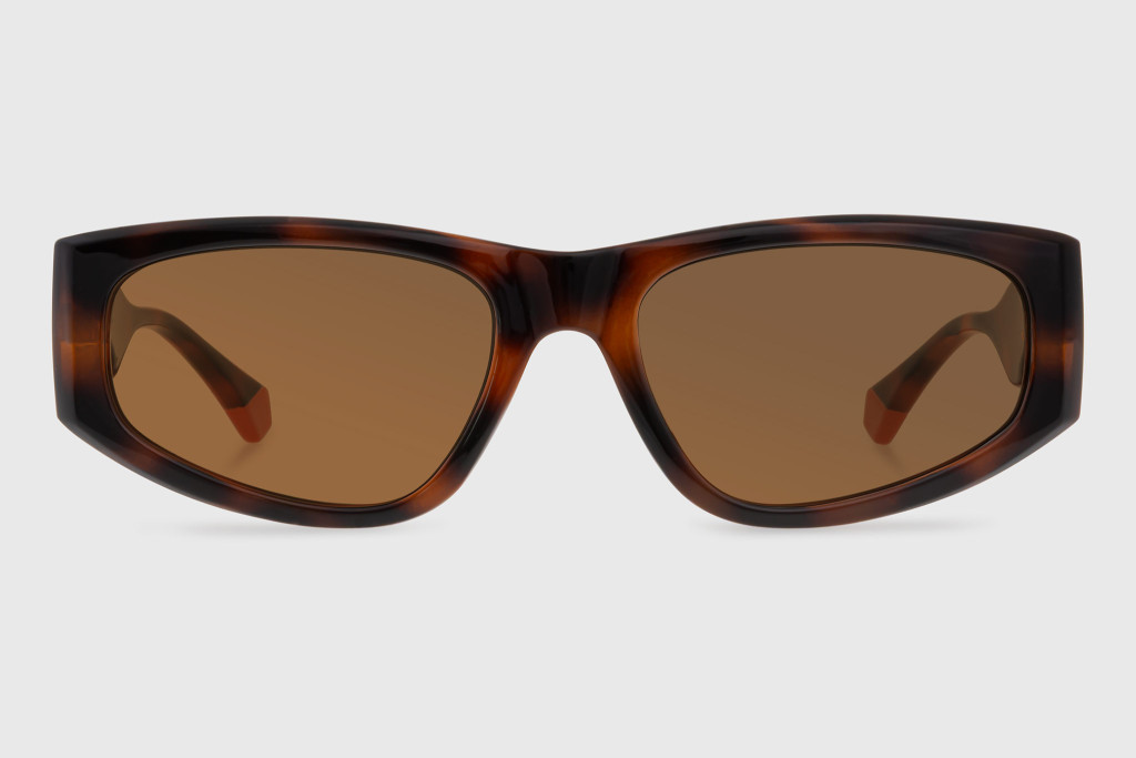 Sunglasses injected woman