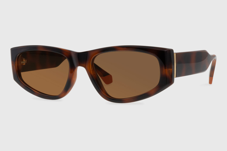Sunglasses injected woman