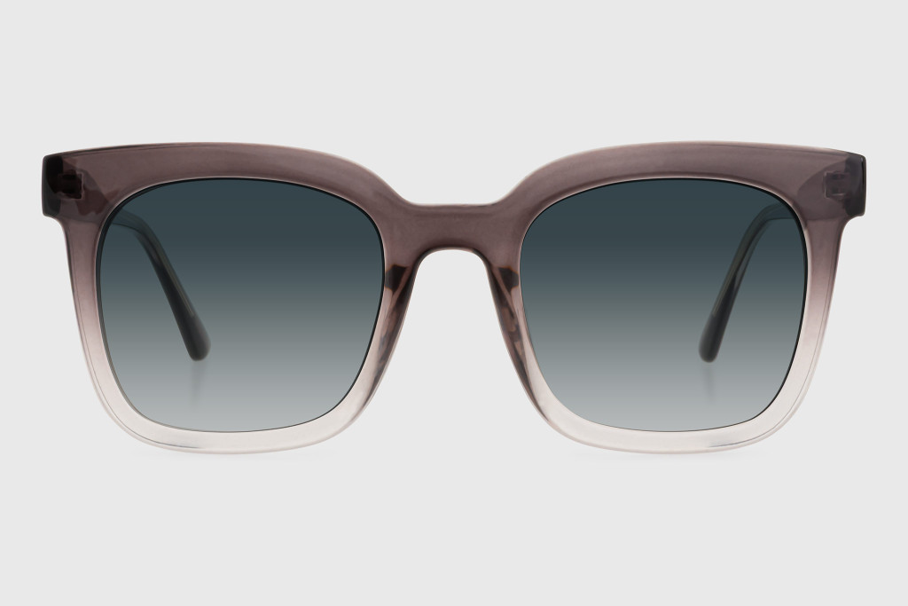 Sunglasses injected woman