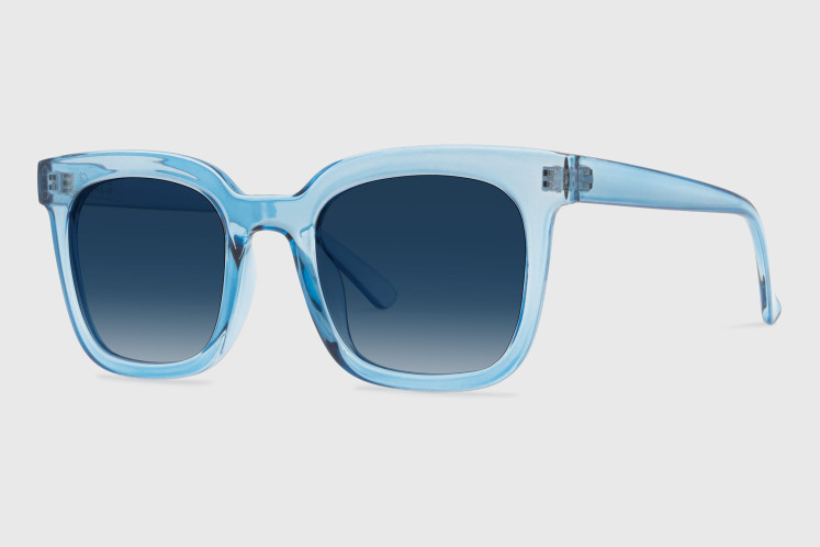 Sunglasses injected woman