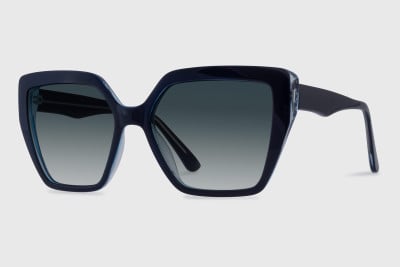 Sunglasses injected woman