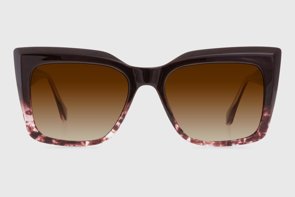 Sunglasses injected woman