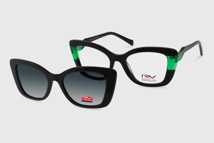acetate woman + polarized clip-on